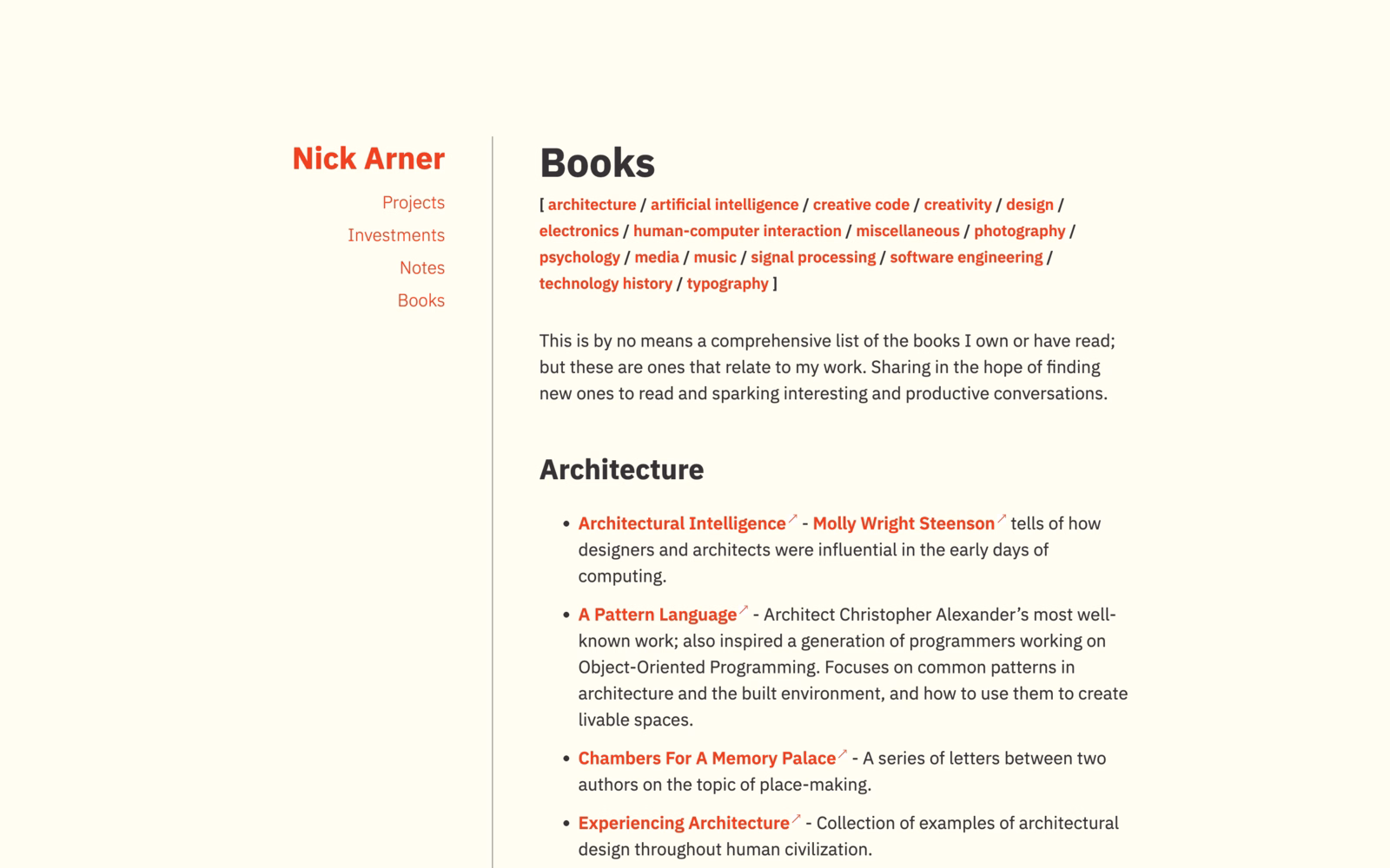 Screenshot of Nick Arner